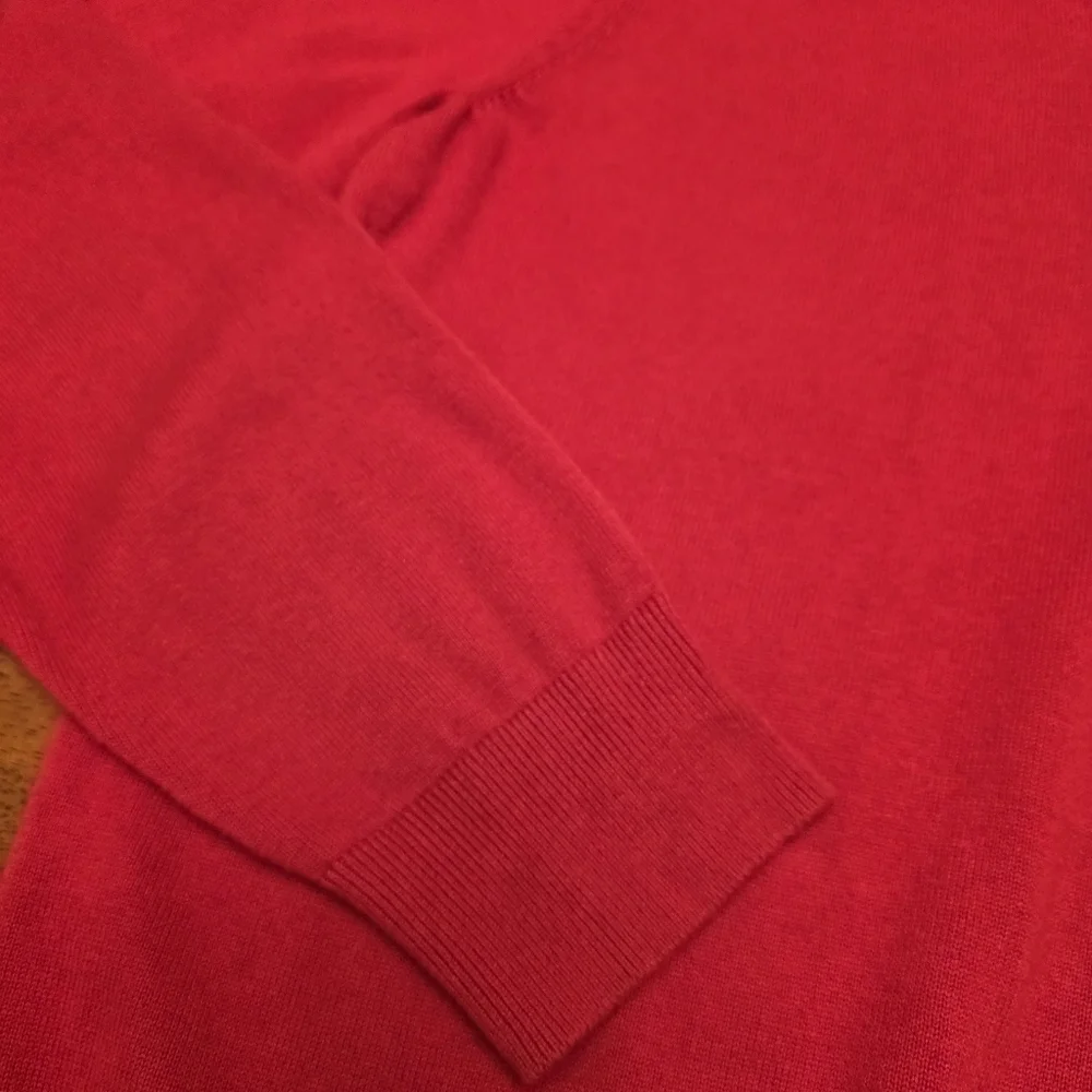Nautica Men's Red Quarter Zip Sweater Size M
